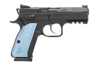 CZ Shadow 2 Compact 9mm pistol with aluminum grips.